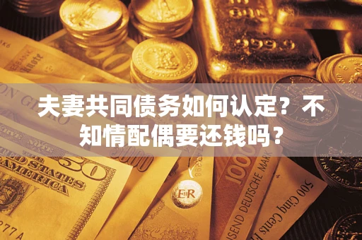 北京夫妻共同债务如何认定？不知情配偶要还钱吗？