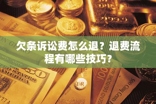 北京欠条诉讼费怎么退？退费流程有哪些技巧？