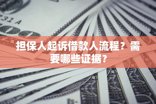 北京担保人起诉借款人流程?需要哪些证据? 北京担保人起诉借款人流程?需要哪些证据?