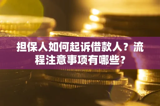 北京担保人如何起诉借款人？流程注意事项有哪些？